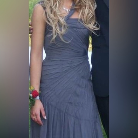 Alberta Ferretti full length grey dress - Picture 7 of 9